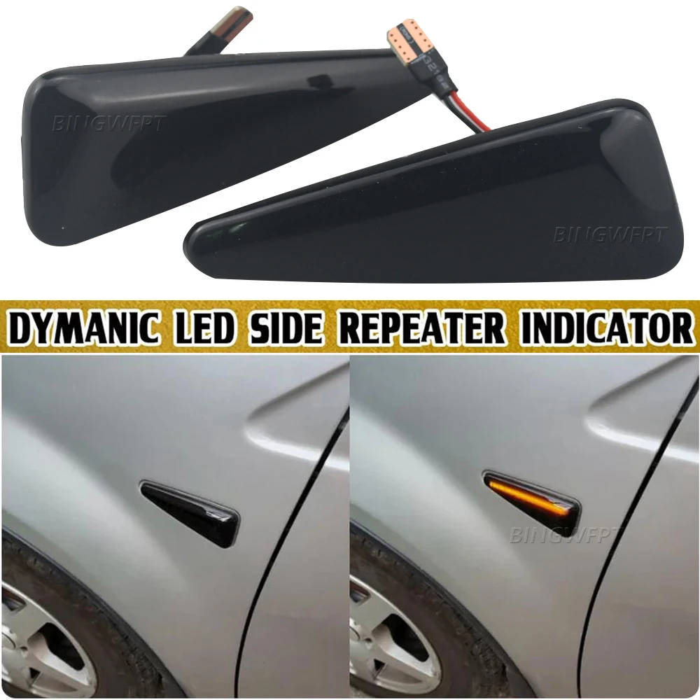 

2PCS Dynamic LED Side Marker Light For Dacia Logan Sandero I Renault Symbol MK2 Thalia 2008-2012 Turn Signal Blinker Lamp