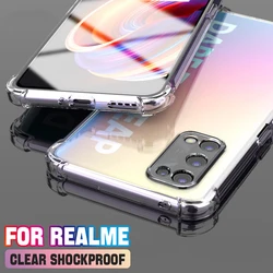 Luxury Shockproof Clear Phone Case For Realme GT Neo 3 2 8i 6i 8 7 6 Q3s XT X3 X2 Q3 Pro C3 C11 C21 GT Silicone Case Back Cover