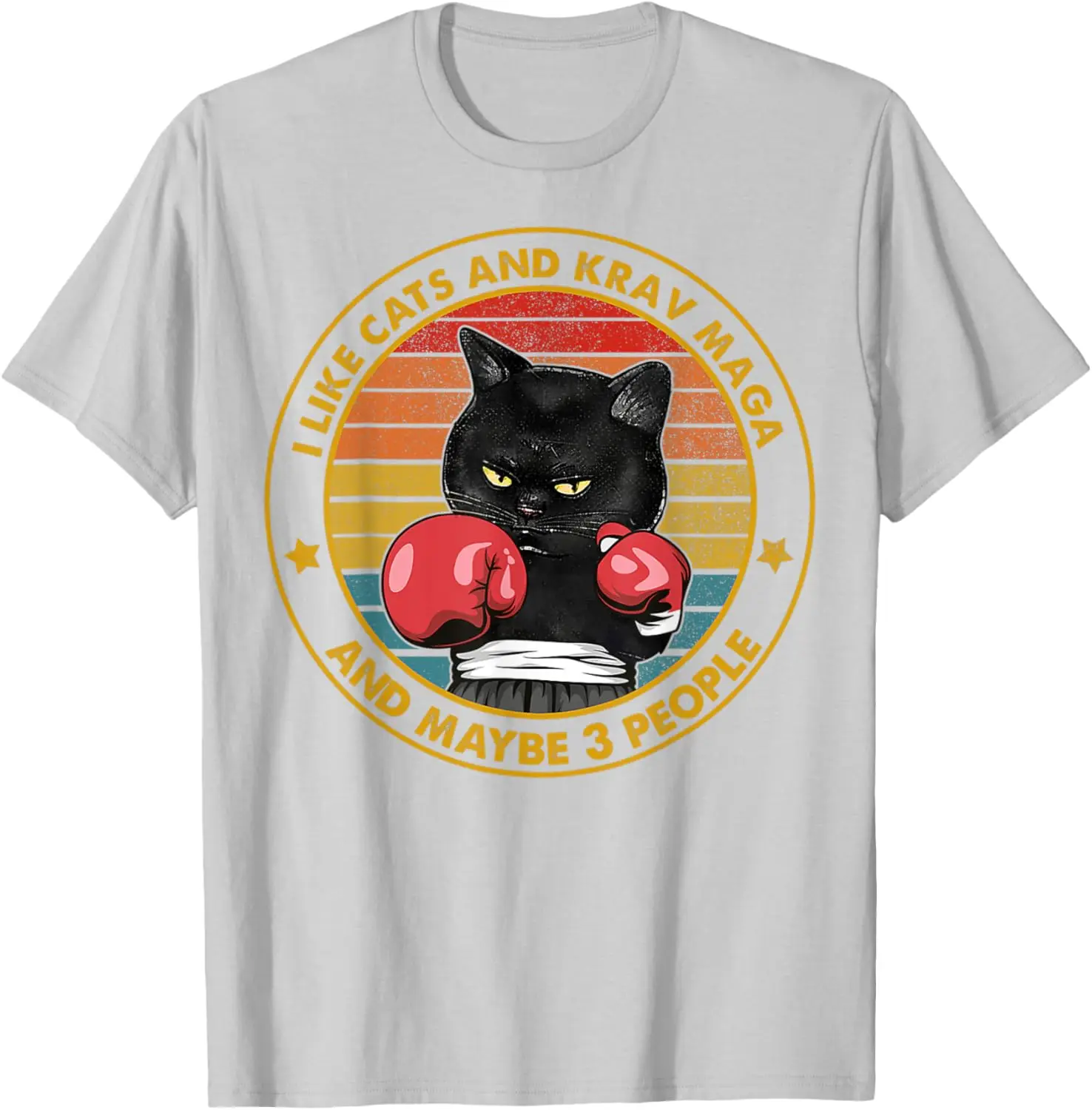 Krav Maga Cat Martial Arts Israel Defense Forces T-Shirt 100% Cotton O-Neck Short Sleeve Summer Casual Mens T-shirt Streetwear