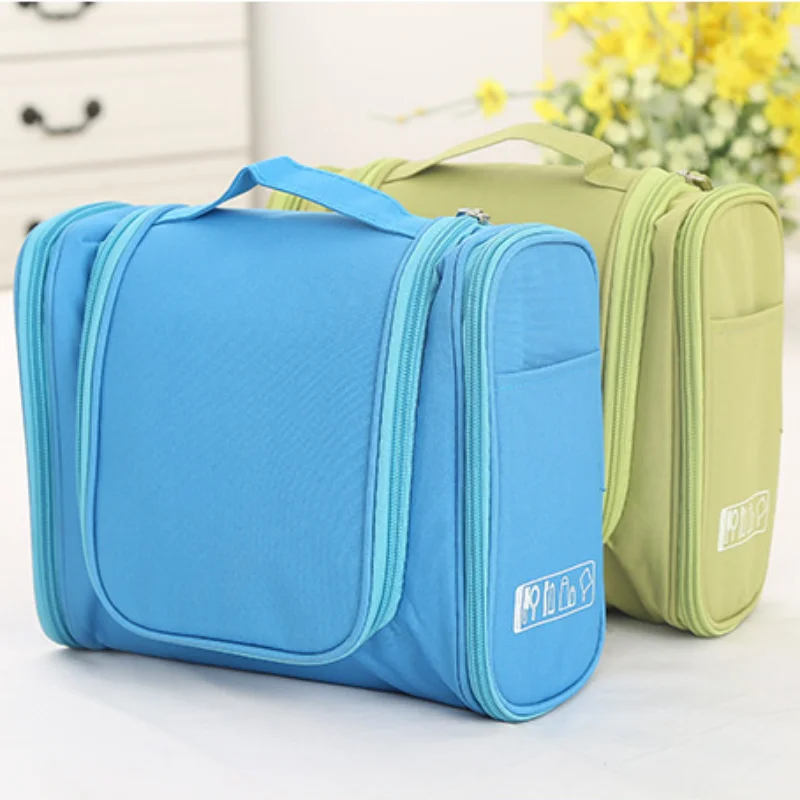 Bolsa organizadora de viaje de nailon impermeable, bolsa de cosméticos Unisex para mujer, bolsas de maquillaje de viaje colgantes, kits de aseo de lavado, bolsas de almacenamiento