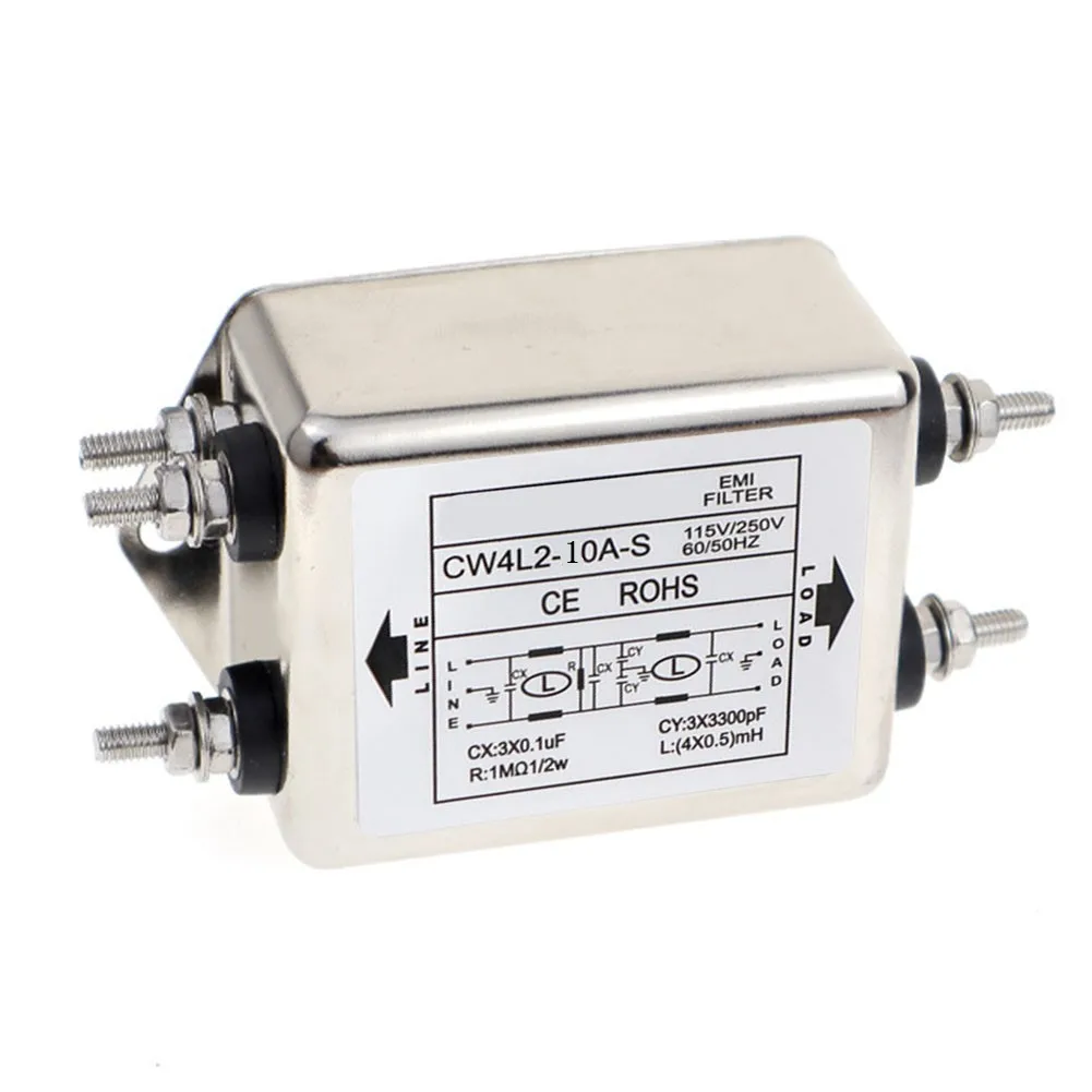 CW4L2 10A S CW4L2 20A S Mains Filter for Fiber Optic Marking Machine with Temperature Frequency Difference 1MHz