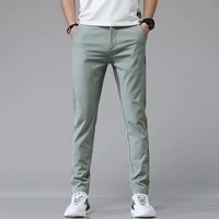 5 couleurs printemps été Ultra-mince hommes Stretch mince pantalon droit décontracté de haute qualité mode respirant Golf sport pantalon 3