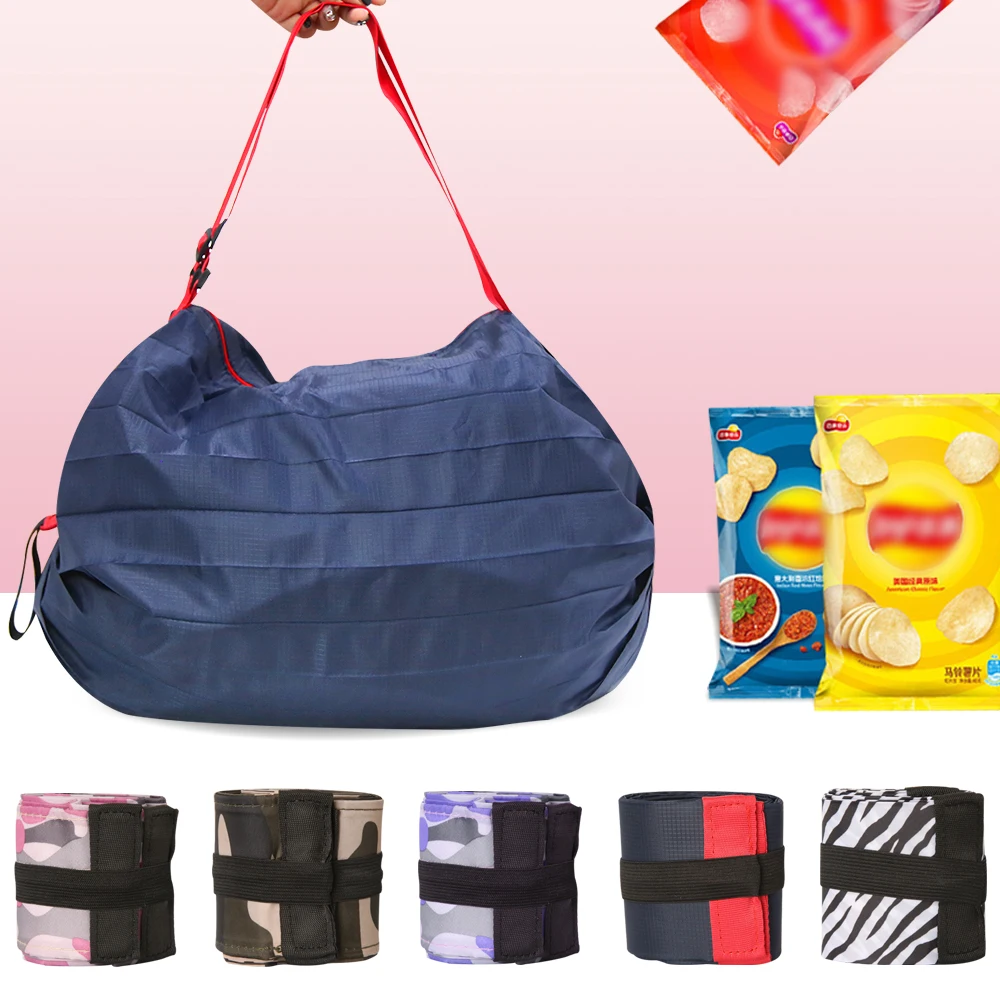 Folding large grocery shopping bags recyclable grocery tote environmentally friendly heavy-duty washable shopping bags