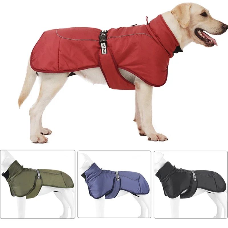 Winter Warm Windproof Big Dog Jacket for Medium Large Doggy Vest Coats Reflective Labrador Golden Retriever Clothes Pet Costume