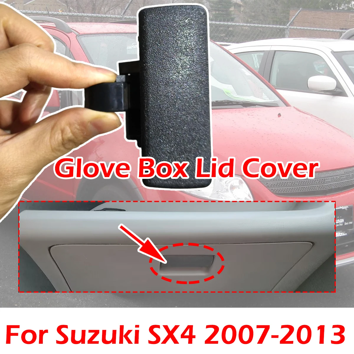 

Glove Box Lid Cover Lock Handle Clip Assembly Gray For Opel Agila Suzuki SX4 Swift Car Replacement 7343063J02P4Z 7343063J02V6N