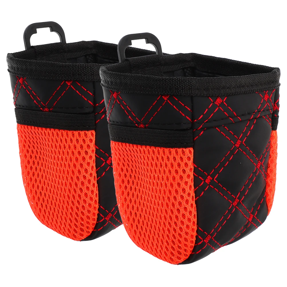 

2Pcs Car Storage Bag Accessories Pockets Automotive Pouch Cell Phone Holder Organizer Key Coin Lipstick Pen Storage Solution Car