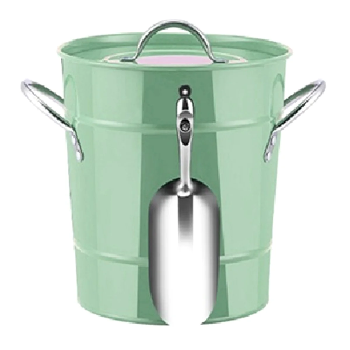 

3.4L Retro Ice Bucket with Lid Ice Tongs Double Layer Cold Insulation Wine Beer Cooler Champagne Ice Cube Storage Bucket