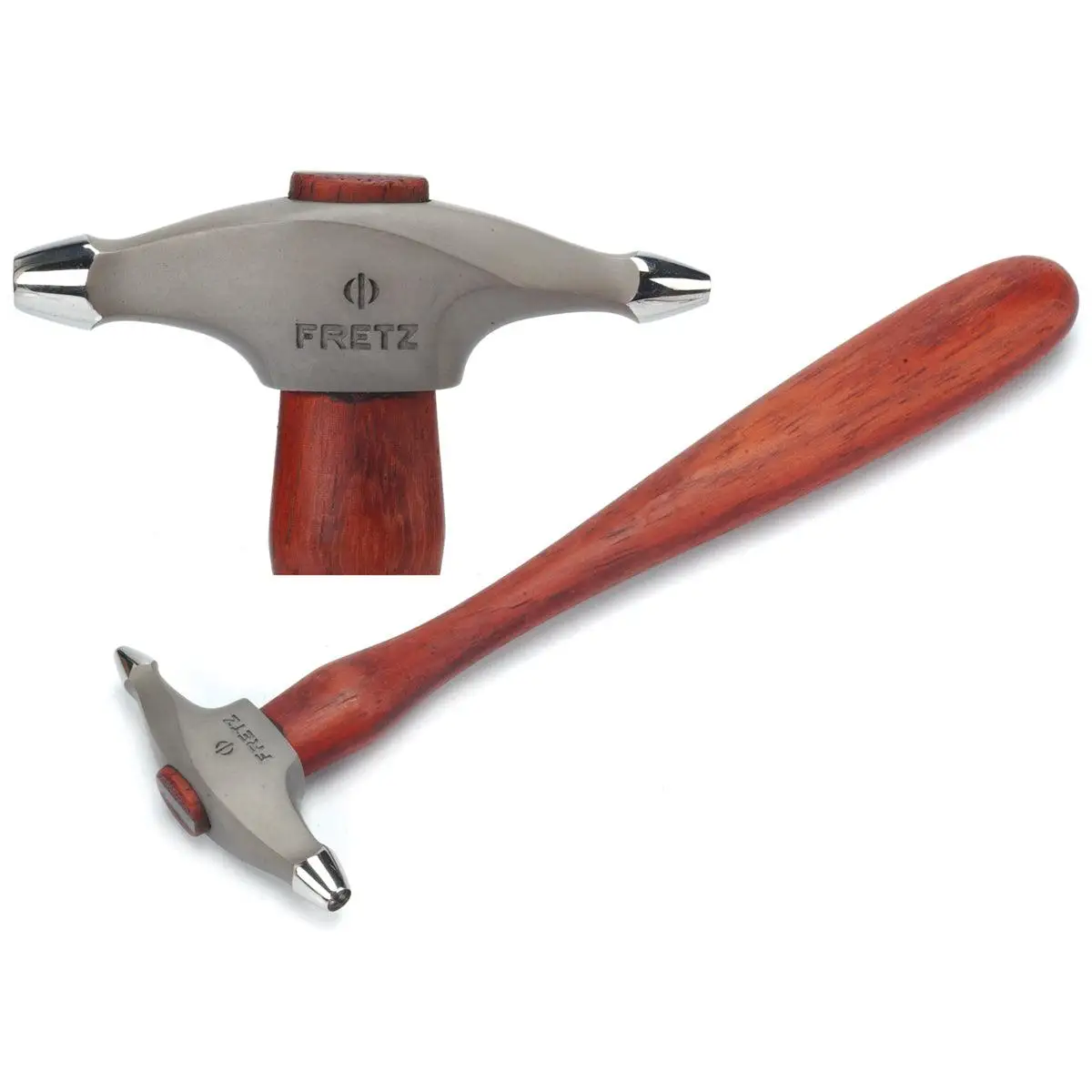 

Fretz HMR-15 Circle Texturing Hammer Dual Concave Round Faces 6mm 4mm Jewelers Metalsmith Texture Tool Hammer