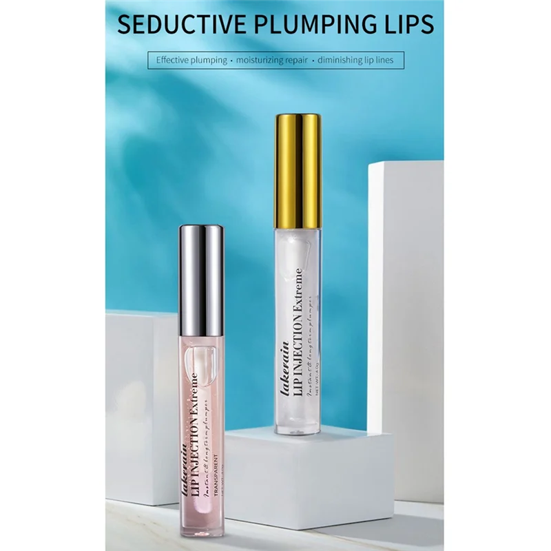 4Ml Serum do pielęgnacji ust Lip Plumper Gloss Zwiększa elastyczność ust Redukuje drobne linie Nawilżający przezroczysty błyszczyk do ust B