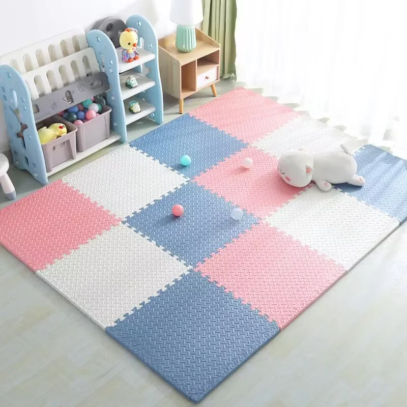 30*30*2.5cm bebê eva espuma jogar quebra-cabeça esteira preto e branco bloqueio exercício telhas tapete e tapete para crianças almofada bebê