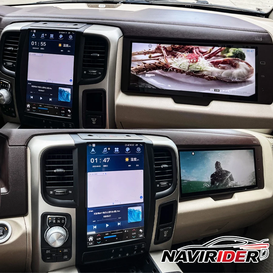 Yes 17inch Co‑Pilot Screen Car Radio For Dodge Ram 2014-2018 Android Radio Wireless CarPlay Android Auto GPS Multimedia Player