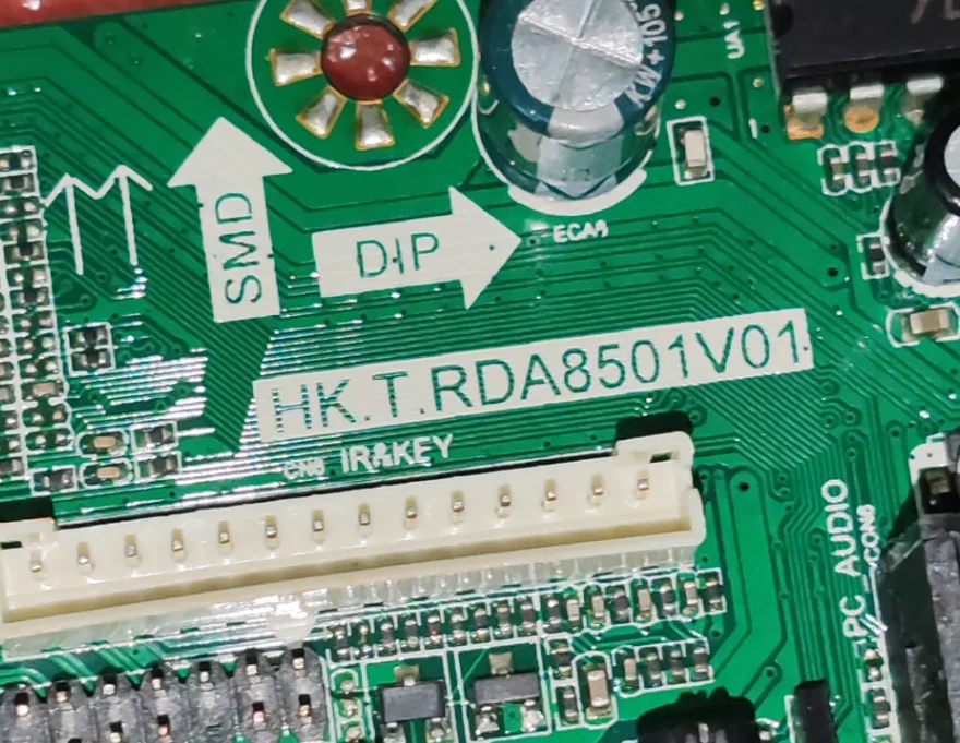 اللوحة الأم للتلفزيون LED HK.T.RDA8501V01، تم اختبارها جيدًا، تظهر الصور المادية المزدوجة AV + VGA + HDMI + USB + RF