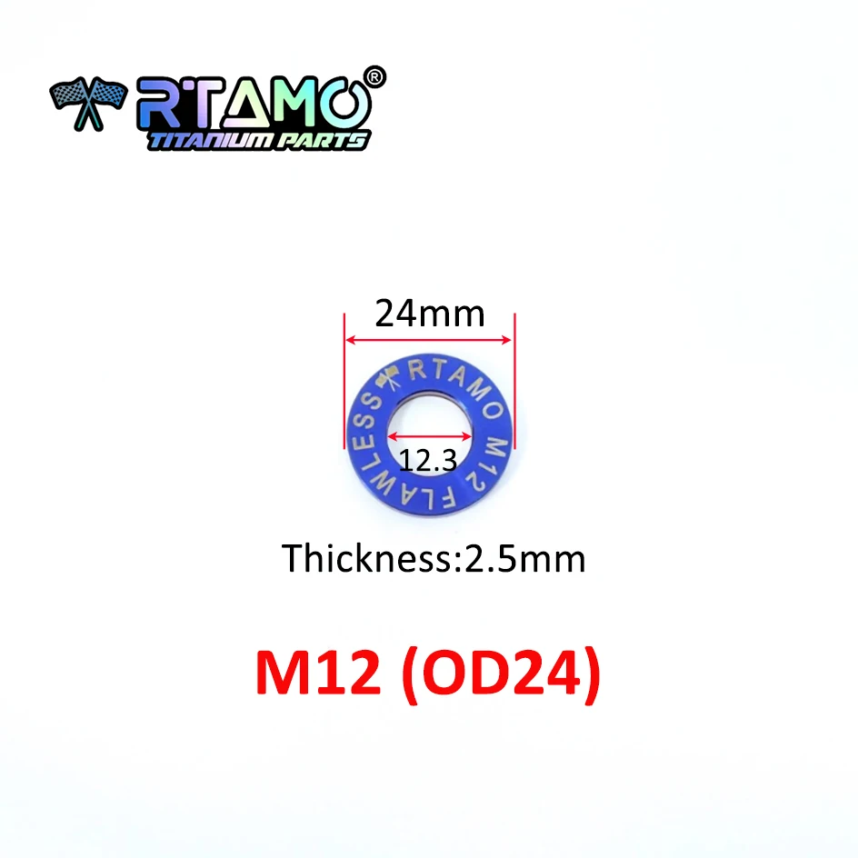 RTAMO Gr5 Titan-Unterlegscheibe M4 M5 M6 M8 M10 M12 Dichtung für Motorrad, Fahrrad, Automobil (1 Stück) – Detail 4