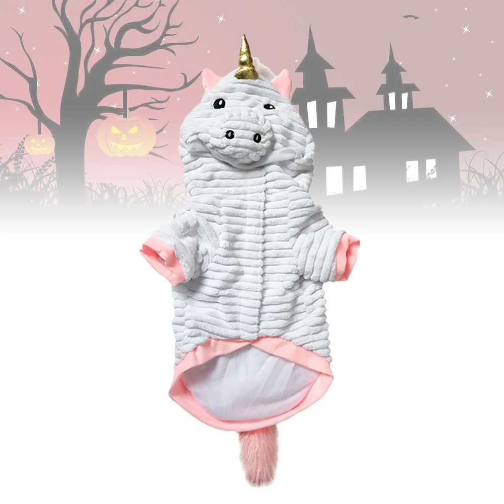 

Unicorn Transformation Costume For Puppy Dog Size L Durable Halloween Pet Party Outfit Dog Coat For Outdoor Activities