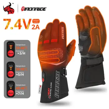 Beheizte Motorradhandschuhe Winter Moto Beheizte Handschuhe Warm Wasserdicht Wiederaufladbar Für Schneemobil Heizung Thermohandschuhe