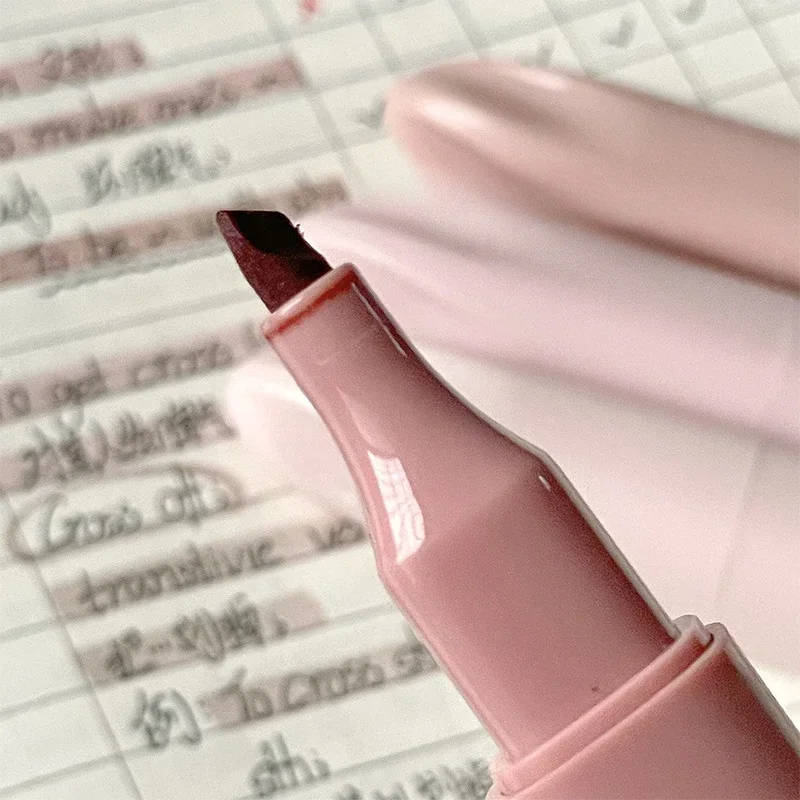 4Pcs/set Morandi Gradient Color Highlighter Ins Beautiful Marker Student Scrapbook Notebook Highlight Mark Pen Kawaii Stationery