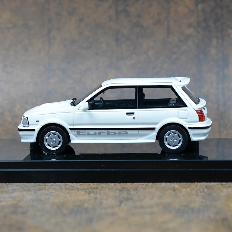 Original 1/43 Scale Toyota Starlet Turbo S Simulation Resin Car Model Static Display Collectible Gift Souvenir Decoration Toy