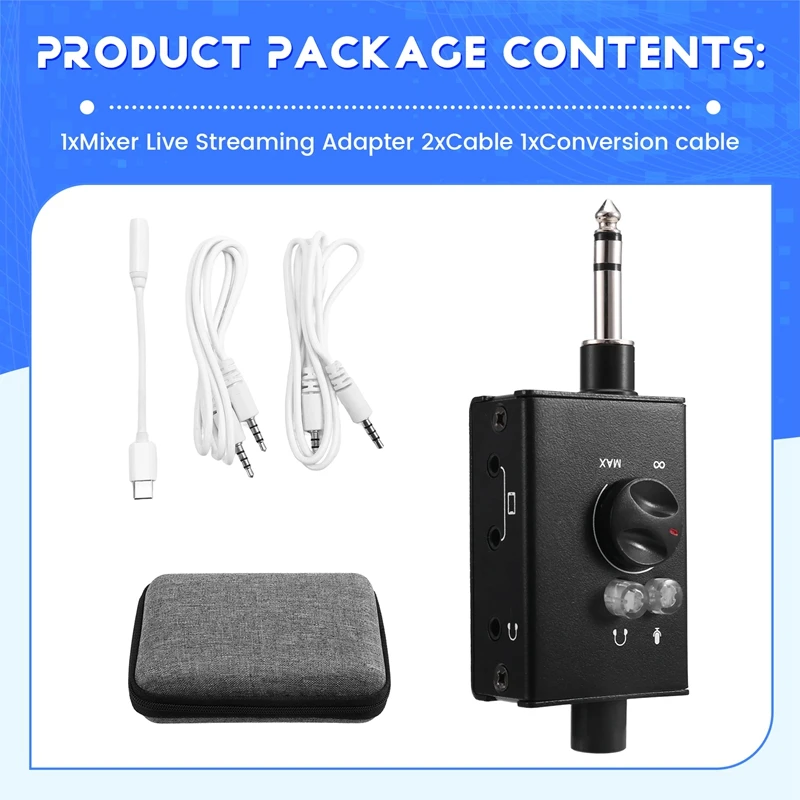 DJ Console Mixer Live Streaming Adapter,Output Devices For Smartphones,Laptops,PC Etc For Conversation,Karaoke,Recording-A38R