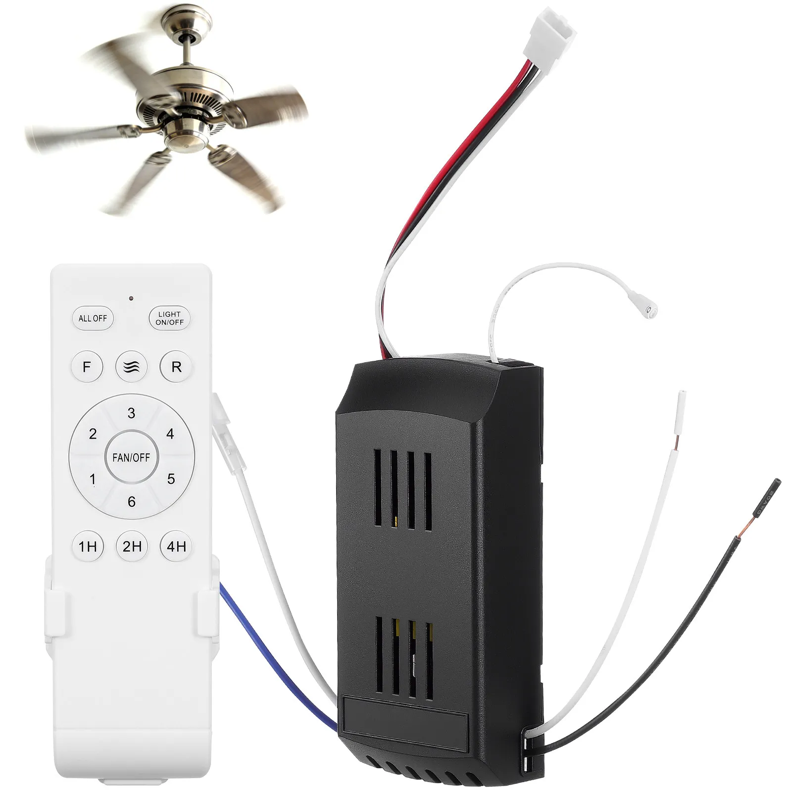 

Комплект электронного регулятора скорости для потолочных вентиляторов с двигателем постоянного тока, с дистанционным управлением, совместимый с вентиляторами и светильниками