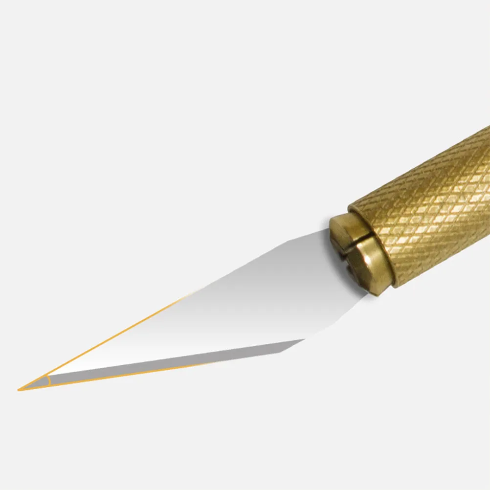 

1Pcs Brass Handle Engraving Cutter Sturdy Trustworthy Tool for Home Studio Use Ideal for Precision Cutting of Art Work Wood