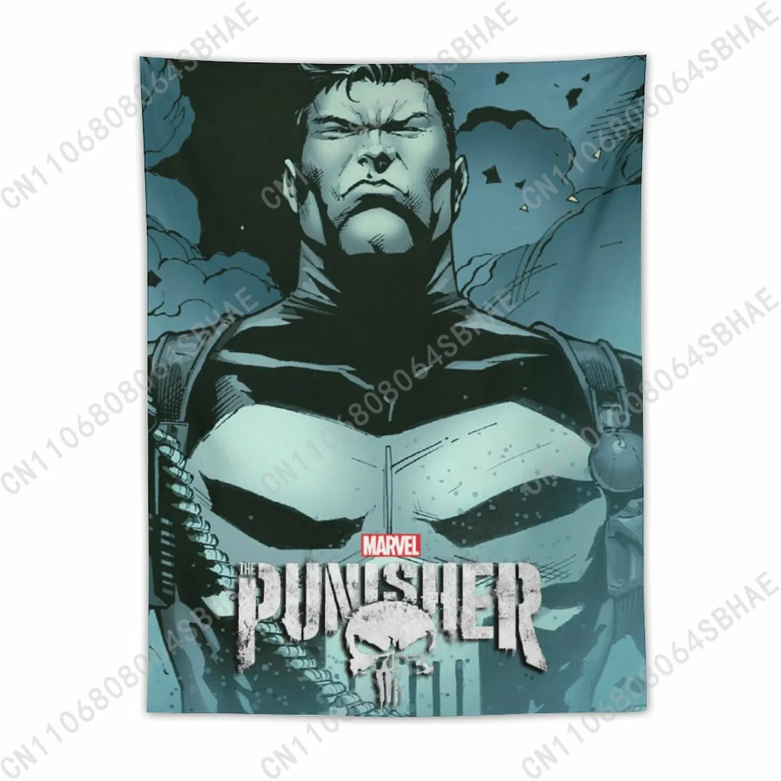 

Marvel Punisher Custom Photo Wall Tapestry Personalized Blanket Wall Hanging Bedroom Living Room Birthday Gift Cosplay