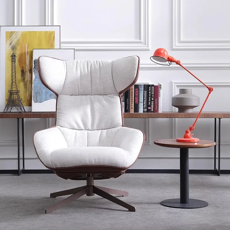 yj9 Nordic Designer Lazy Sofa Rotating Light Luxury First-Class Cabin Model Room Single Chair