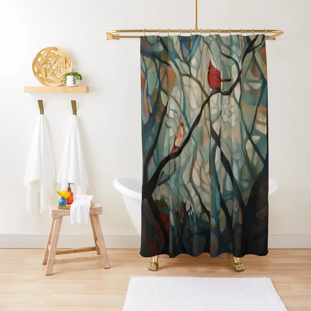 

Morning Visitors Shower Curtain Window Bathroom Box Shower Bath Bathroom Shower Curtain