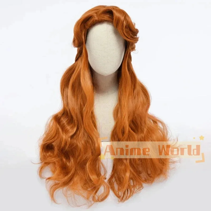 

2025 11 Castlevania Lenore Orange Cosplay Wig Halloween Synthetic Hair Heat