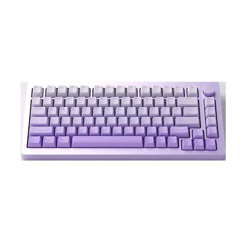 

PBT Gradient Keycap Three-mode Metal Mechanical Keyboard Full-key Hot-swappable RGB Gradient Game Mechanical Keyboard