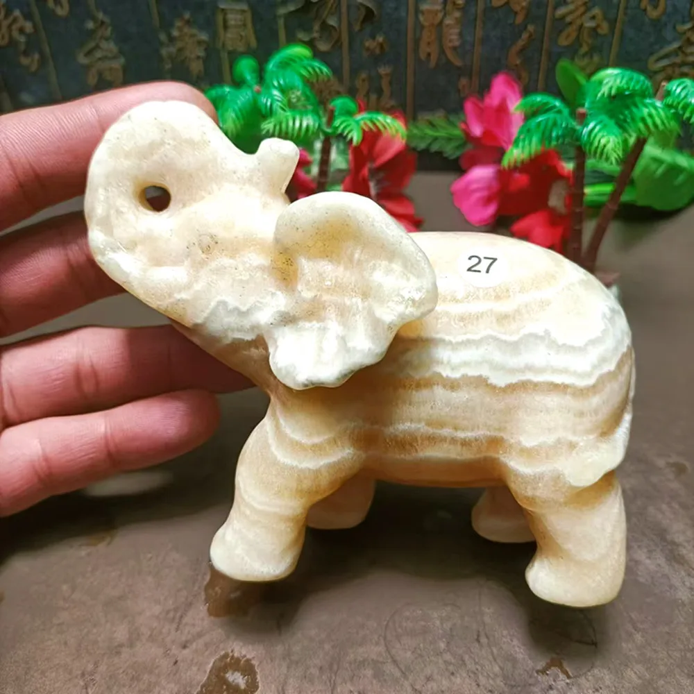 Natural energy quartz crystal, Picasso. Topaz, carved elephants, Reiki mineral gems, home decor, chakras and healing