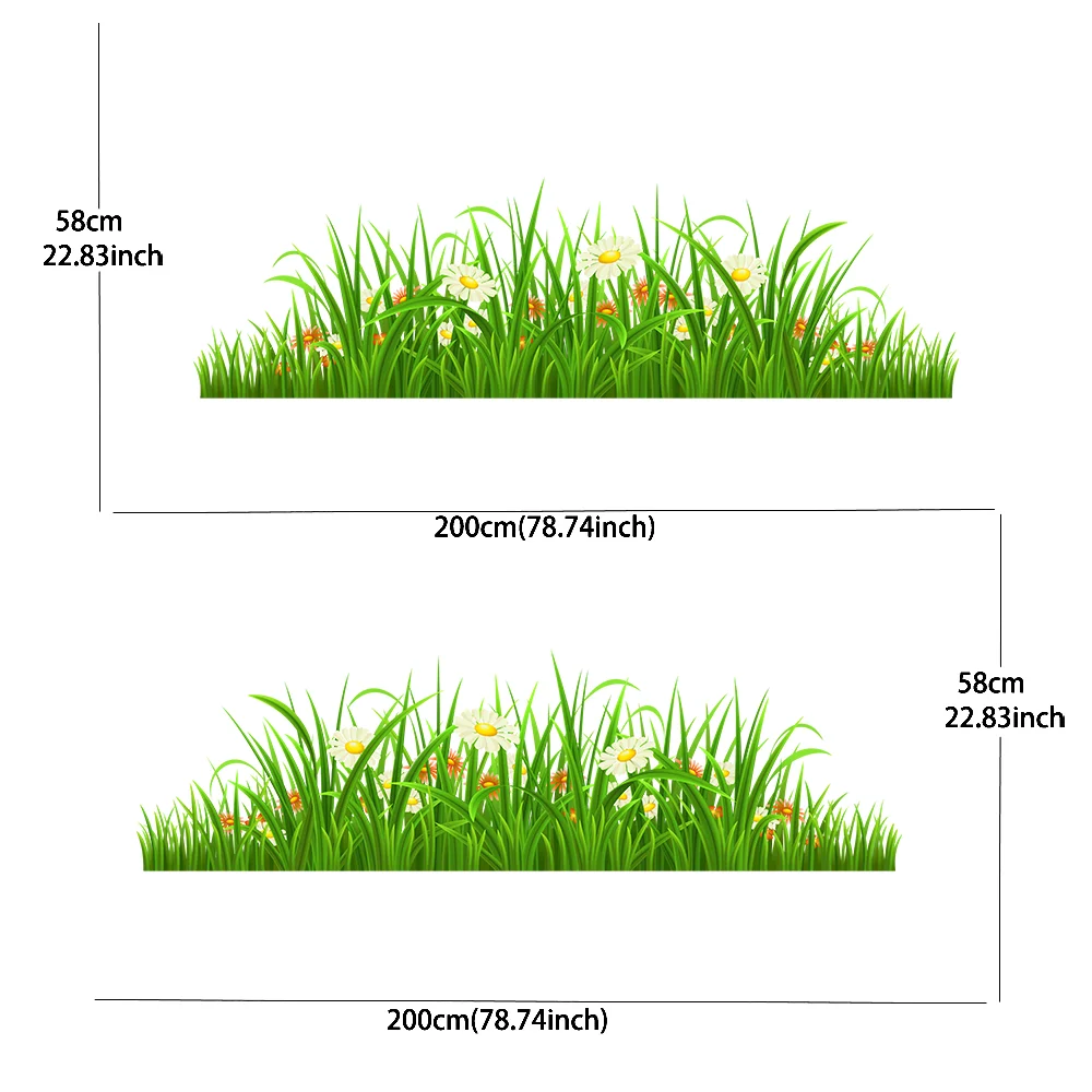 車のサイドステッカー,緑の草の花がプリントされた粘着ビニール紙,オートバイのペイントデカール,トラック,SUVの装飾に適しています