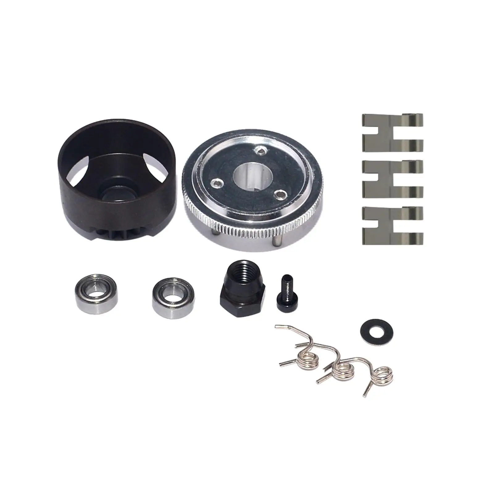 14 RC Car Flywheel Assembly, Clutch Bell, Bearing, Shoes, Springs, Cone, Engine Nut /8 RC Model Car Accessories