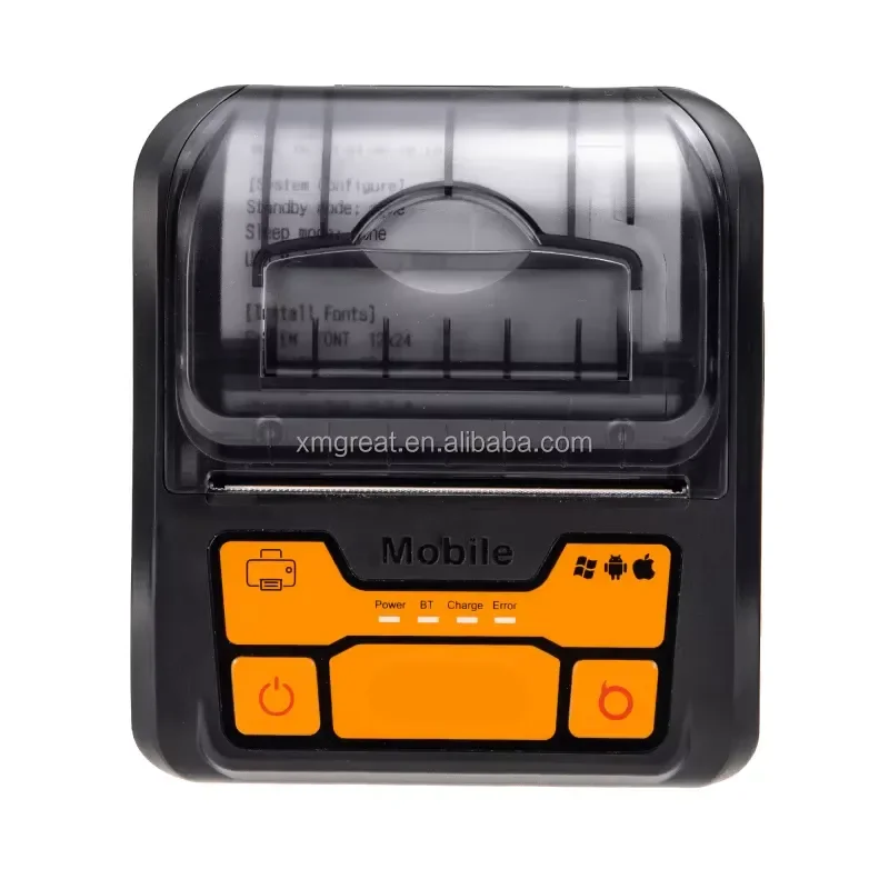Novatech Global 80mm Thermal Label Printer Adjustable Width Mini Inkless Sticker Printing Machine with Free App for Shipping