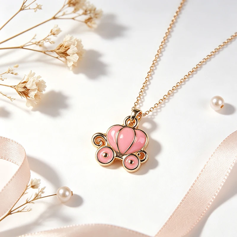 10Pcs Cinderella Pumpkin Carriage Enamel Charms, DIY Bracelet Necklace Dangles, Fairy Tale Alloy Charms Women Jewelry Craft Kits