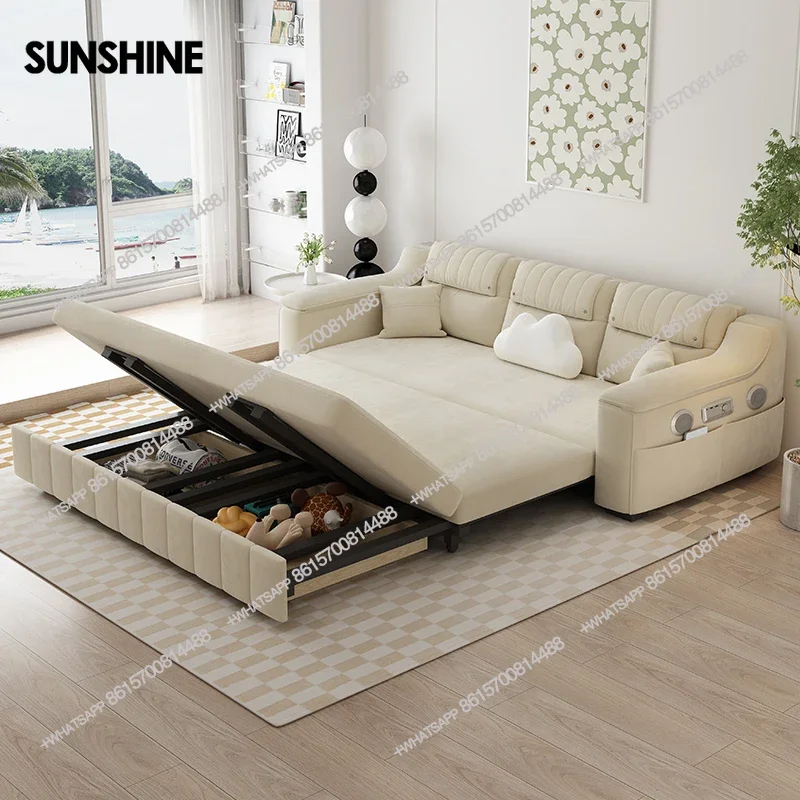 Dual Use Sleep Sofas Bed Recliner Designer Nordic Floor Folding Sofa Lazy 3 Seater Divano Letto Pieghevole Living Room Furniture