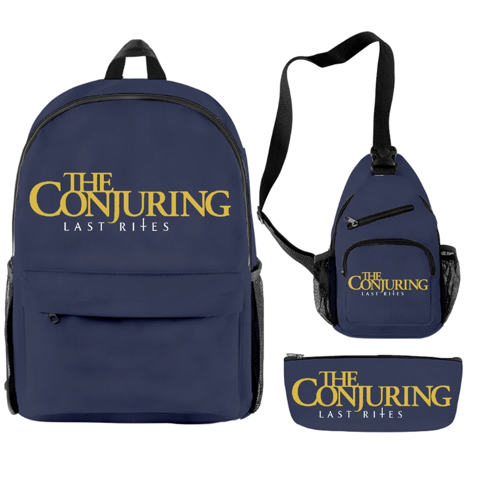 حقيبة ظهر The Conjuring Last Rites مكونة من 3 قطع للجنسين حقيبة نهارية مكونة من 3 قطع حقيبة سفر عصرية حقيبة كروس فريدة من نوعها حقيبة هيب هوب #4