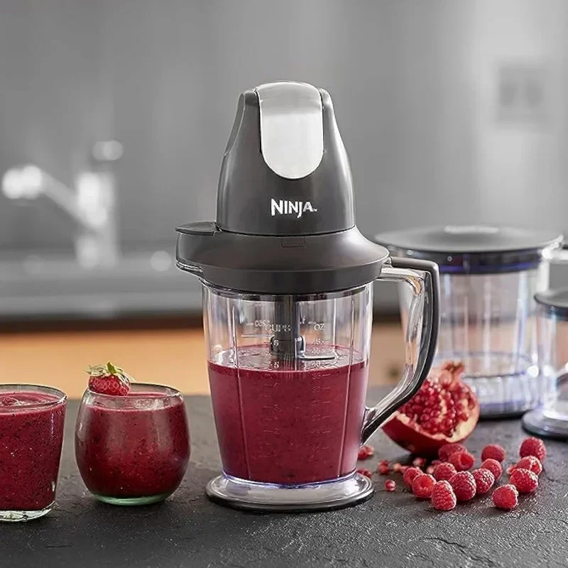 QWNinja QB1004 Blender/Food Processor with 450-Watt Base,48oz Pitcher,16oz Chopper Bowl,40oz Processor Bowl for Shakes,Smoothies