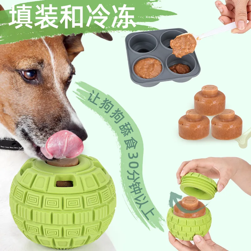 Dog Chew-Resistant Slow-Eating Training Ball, Dog Toy Ball, Food-Hiding Chew Toy, Pet Supplies Set