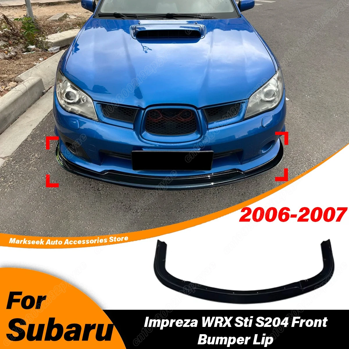 

For Subaru Impreza WRX STI 2006 2007 Automobile Front Bumper Splash Lip Splitter Sport Splitter Body Decoration Modification Kit