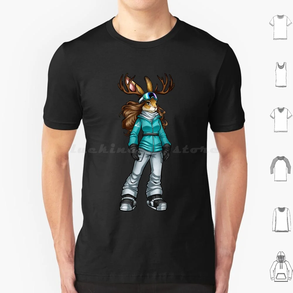 Share Winter : Jackalope T Shirt Cotton Men Women DIY Print Winter Diversity Nonprofit Skiing Snowboarding Ski Snowboard