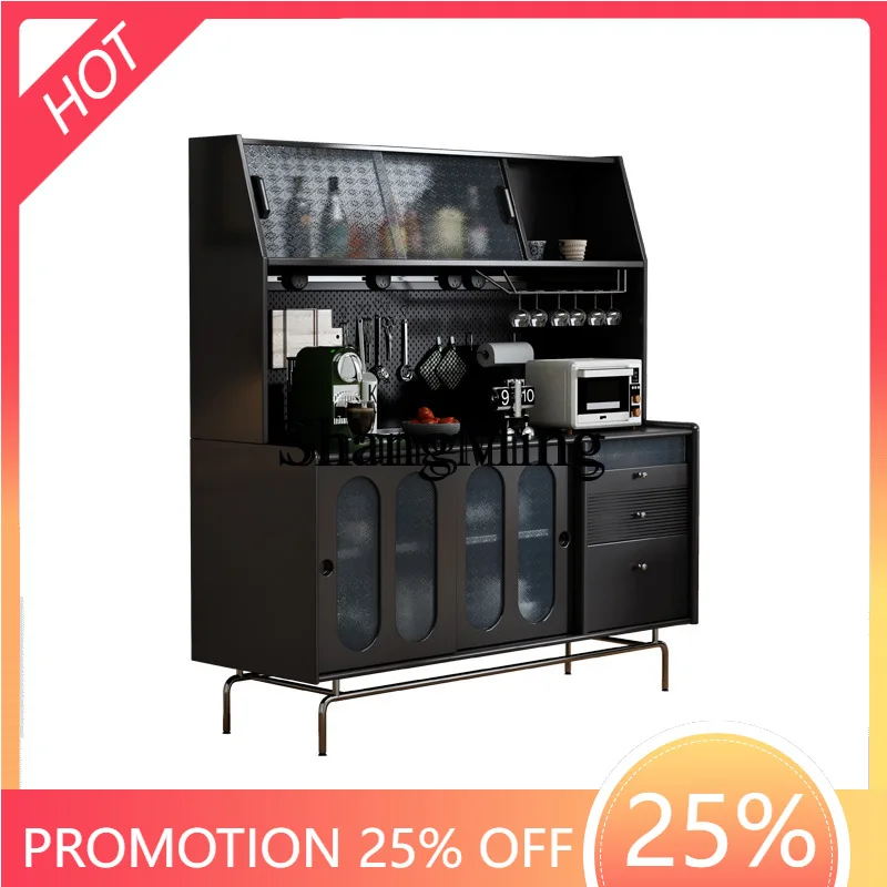 

ZYY Vintage Style Solid Wood Retro Sideboard Wall-Mounted Integrated Vintage Kitchen Storage High Wine Cabinet