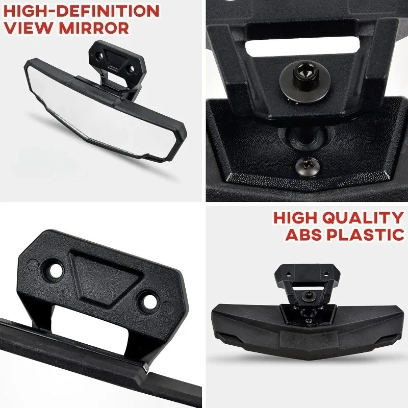 2883763 UTV Interior Rear View Mirror Easy Install Wide Angle Premium Convex Rear View Mirror for PRO 4 2020 To 2023