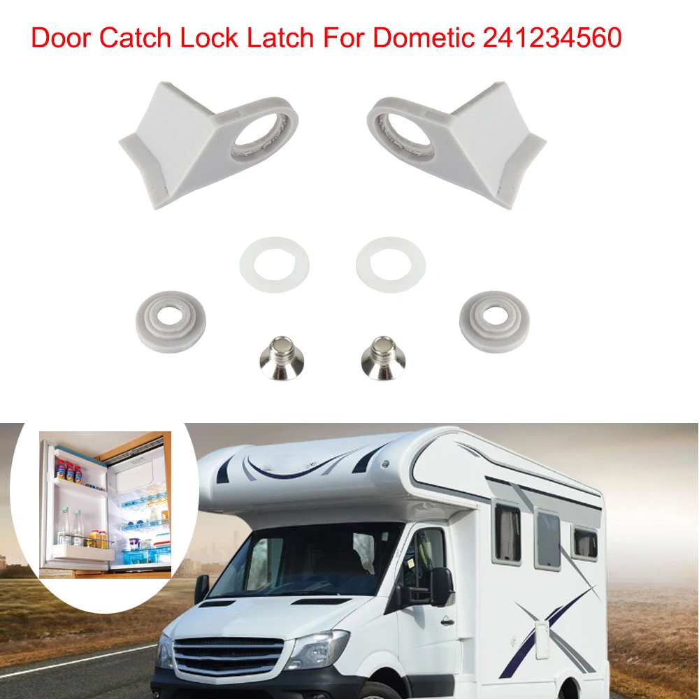 Caravan Refrigerator Door Catch Lock Latch For Dometic 241234560 RV Parts Door Catch Lock Latch Motorhomes Caravan Accessories