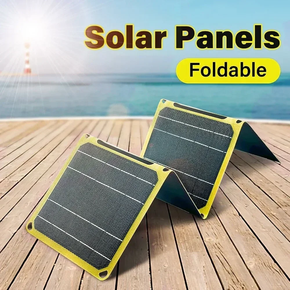 ETFE Foldable Solar Panel 40W Outdoor Portable Emergency Power Generator 5V 9V 12V USB Output Mobile Phone Charging Power Supply