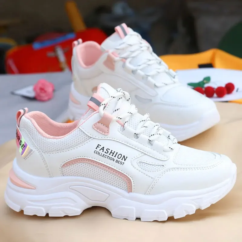 2023 New Fashion Women\'s Platform Sneakers Women Shoes Casual Chunky Sport Shoe White Vulcanized Tennis Female Comfortable