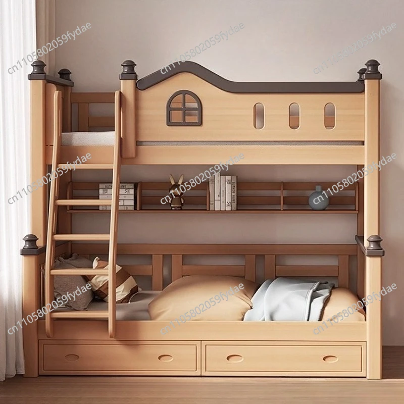 120x200 135x200 150x200 180x200 cm Modern beech bunk bed 2 people Double bedroom beds full size bed frame bedroom furniture