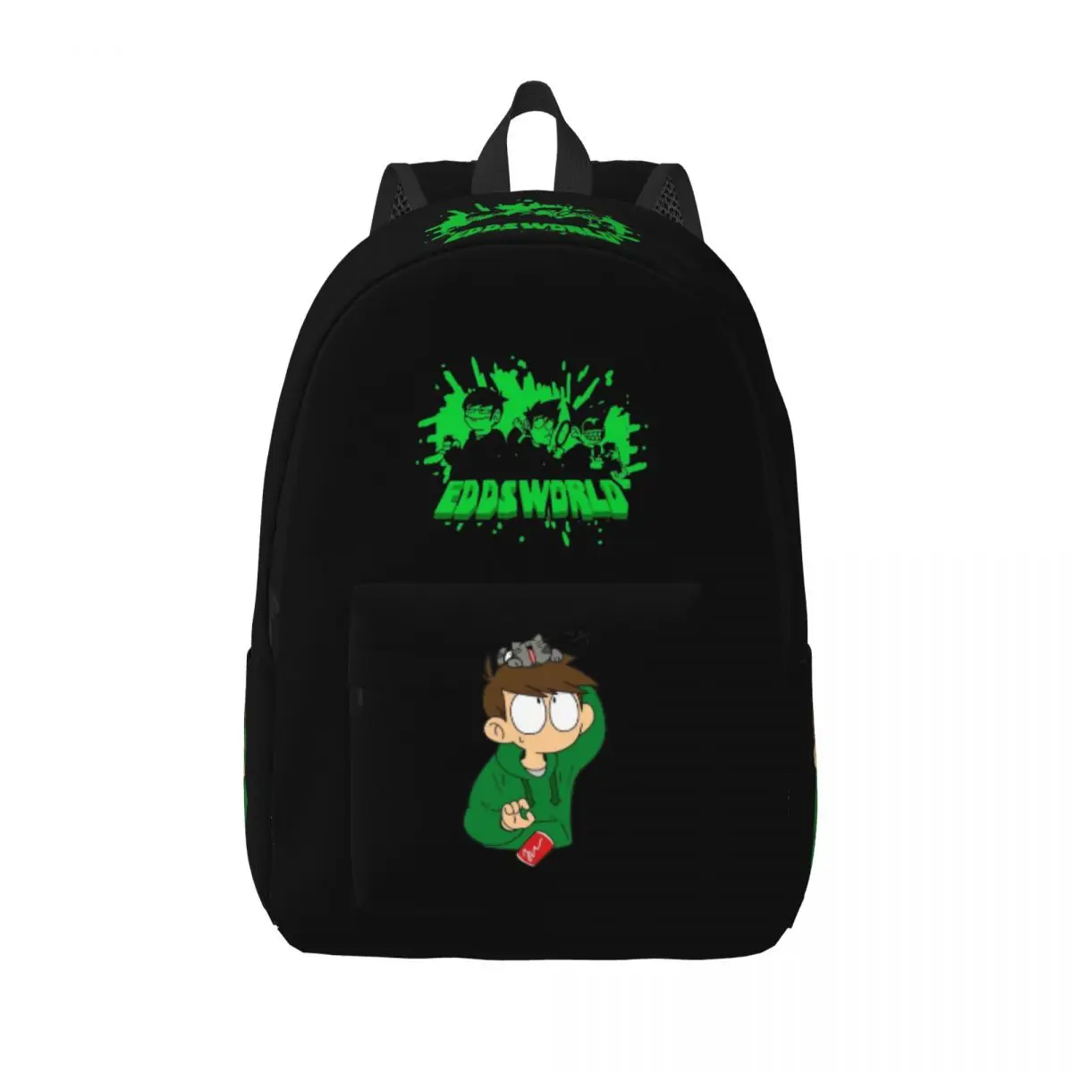 Tv Series Eddsworld Cartoon Backpack for Men Women Cool High School Work Daypack Laptop Shoulder Bag Gift