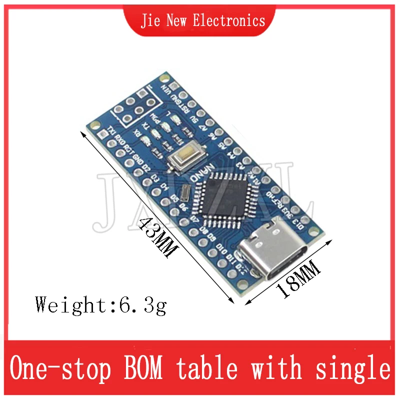 Type-C USB Nano 3.0 With Bootloader Compatible Nano 3.0 Controller For Arduino CH340 USB Driver 16Mhz Original IC ATMEGA328P