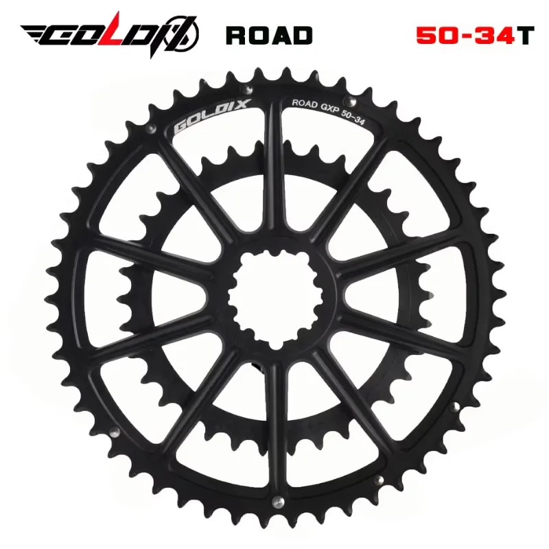 GOLDIX Bicycle Chainring ForGXPS Double Disc for MTB 38-28/36-26T Road Bike 50-34/52-36/53-39T forSHIMANOSRAM X1 XO X9 Crankset