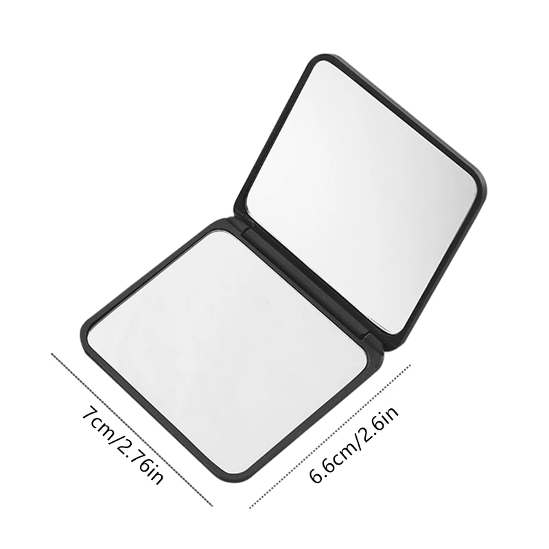 Foldable Makeup Mirror Mini Square Makeup Vanity Mirror Portable Hand Mirrors Double-side Compact Mirror Pocket Cosmetic Mirrors